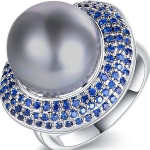 Silver tone jewelers grade ring